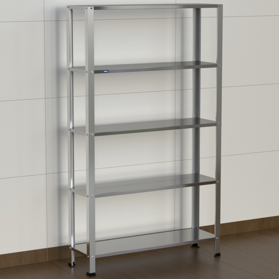 Estante Armário Prateleira Inox 5 Bandejas 300 X 1000 Aisa